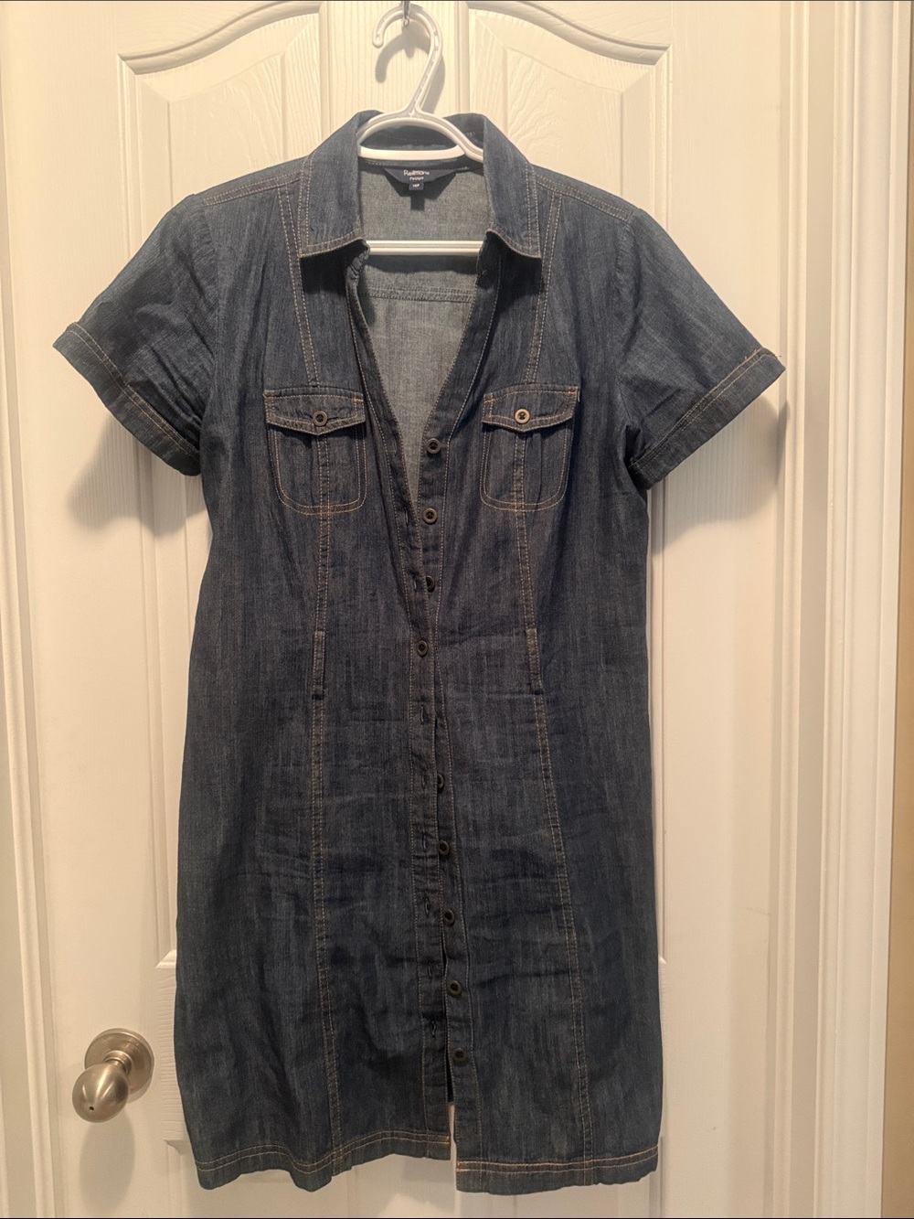 Reitmans Navy Denim Shirt Dress